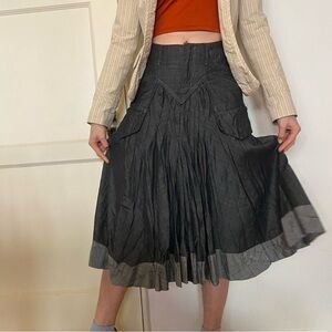 authentic Marithe Francois Girbaud denim midi skirt S